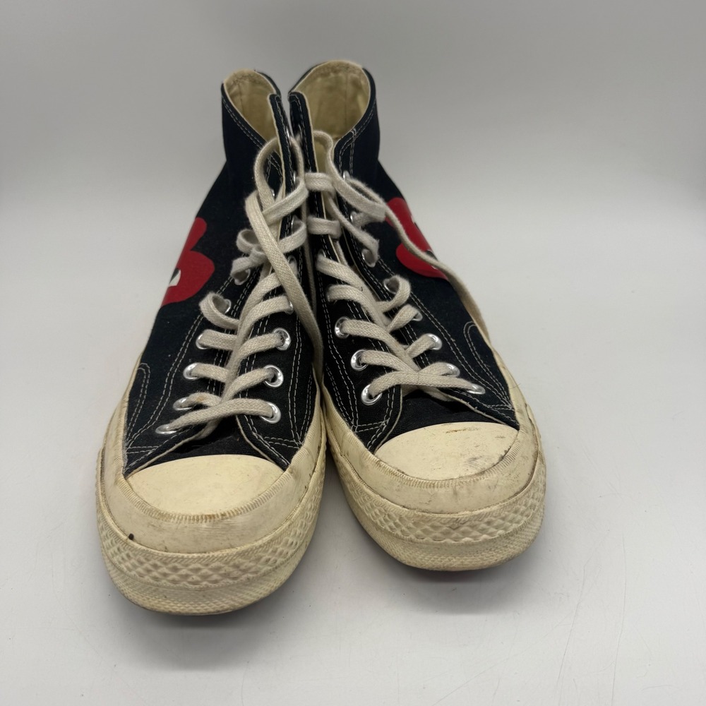 Converse x CDG PLAY Chuck 70 High Top Mens 8 Womens 10 Black Heart Logo - Picture 2 of 7